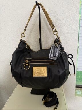 Coach Poppy Hobo with Gold Hardware